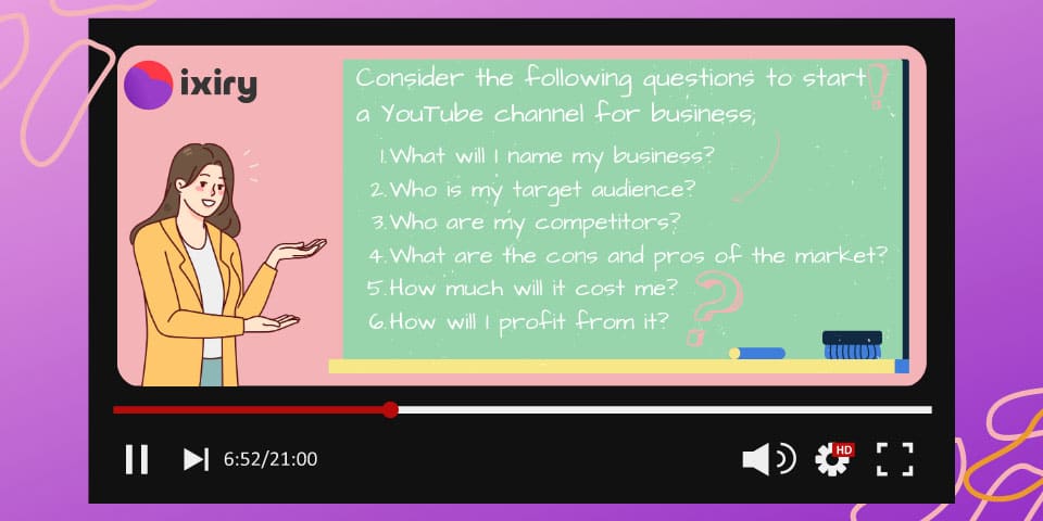 plan your business for youtube channel